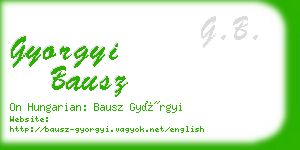 gyorgyi bausz business card